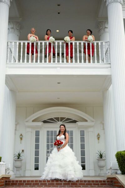 bride and her bridesmaids