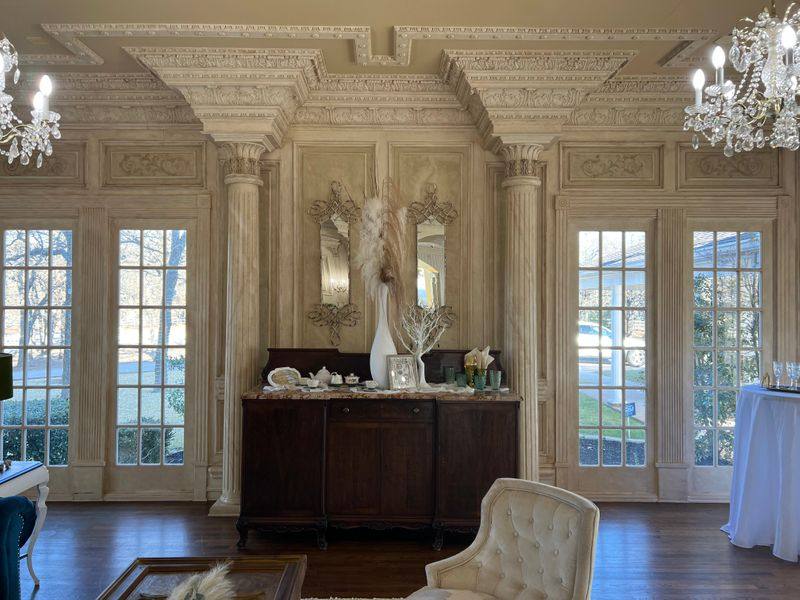 ballroom inside white mansion