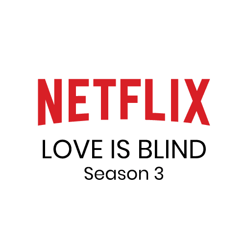 Badge saying Netflix Love is Blind Season 3